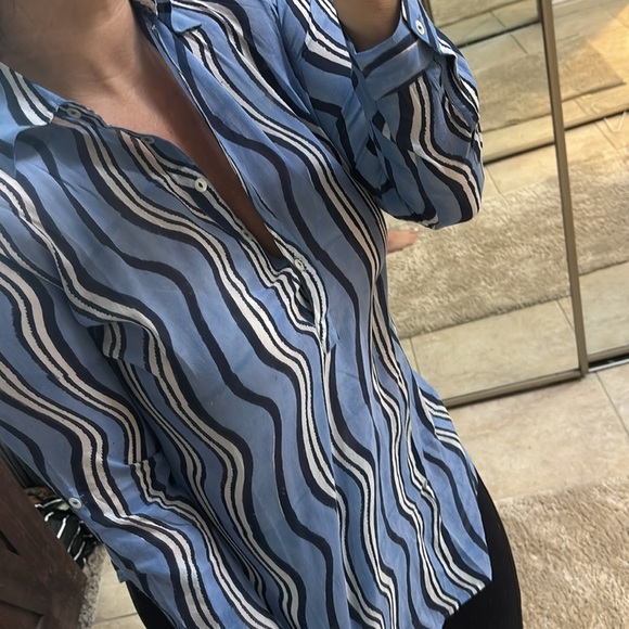 Oliphant Striped Coral and Blue tunic - Picture 6 of 9